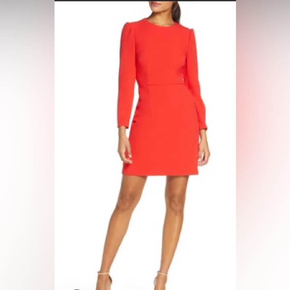 Eliza J short dress, coral pink size 10